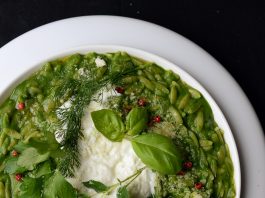 Rezept: Kräuter-Orzo-Risotto mit Stracciatella