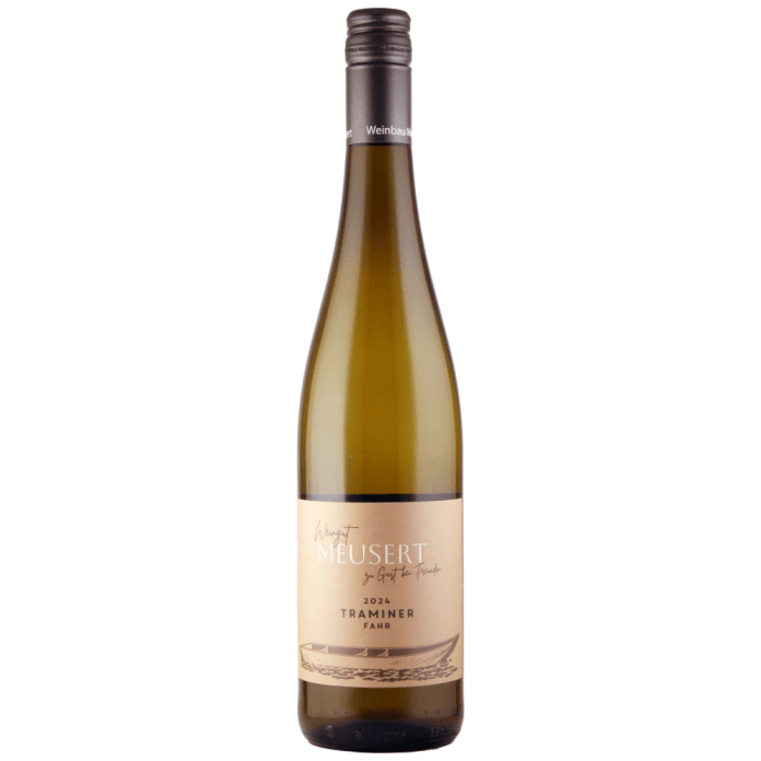 Traminer, Ortswein Fahr, Jahrgang 2024, vom Weingut Meusert. © Weingut Meusert