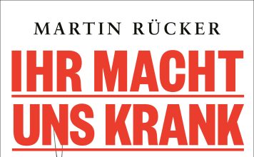 „Ihr macht uns krank“ von Martin Rücker – Annotation zu einem Sachbuch über „die fatalen Folgen deutscher Ernährungspolitik und die Macht der Lebensmittellobby“ Cover von „Ihr macht uns krank“ von Martin Rücker: Das Cover zeigt einen Infusionsbeutel mit ungesundem Essen, darunter in großen roten Buchstaben der Titel und die Unterzeile in kleinerer Schrift.