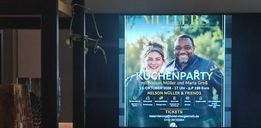 Ferkelbäckchen mit Graupenrisotto und Artischockenespuma – Küchenparty in Bad Blankenburg mit Maria Groß, Brendo Odongo und Nelson Müller
